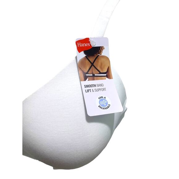 3XL Hanes New Comfort Flex Wireless T-Shirt Bra White MHG568 - Picture 3 of 6